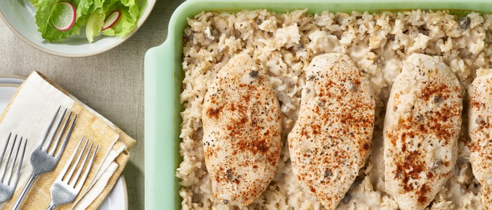 Chicken mushroom and rice soup