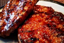 Honey glazed pork chops