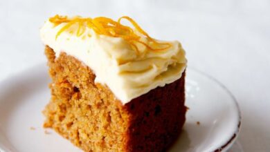 Carrot cake cupcakes with lemon cream cheese frosting