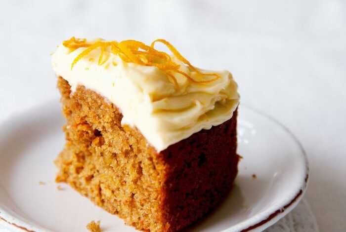 Carrot cake cupcakes with lemon cream cheese frosting