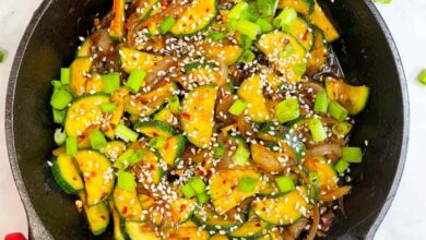 Easy zucchini stir fry