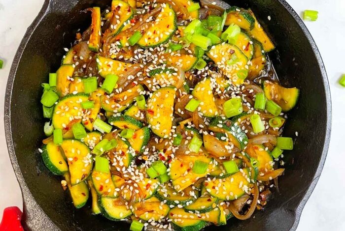 Easy zucchini stir fry