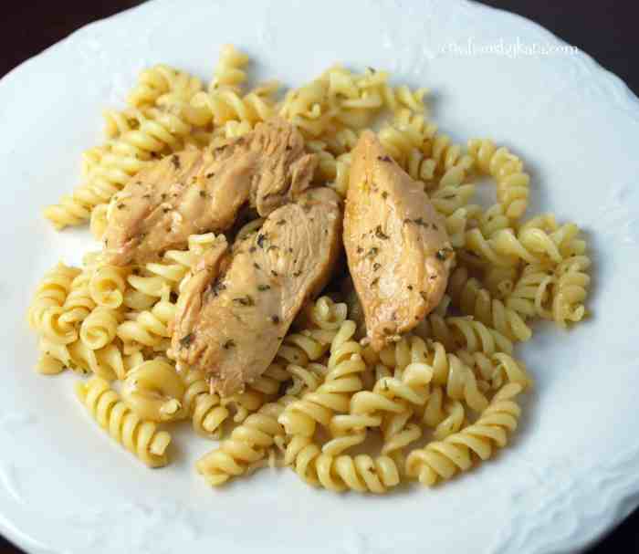 Lemon pasta with chicken