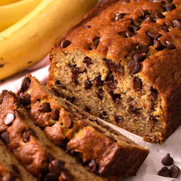 Banana chocolate chip bread