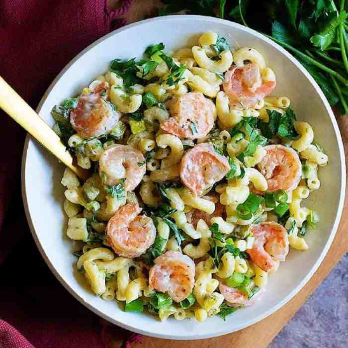 German shrimp pasta salad