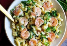 German shrimp pasta salad