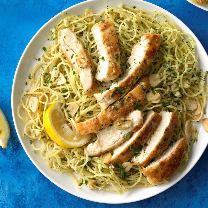 Lemon pasta with chicken