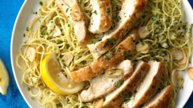 Lemon pasta with chicken