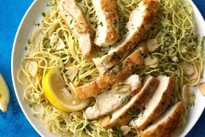 Lemon pasta with chicken