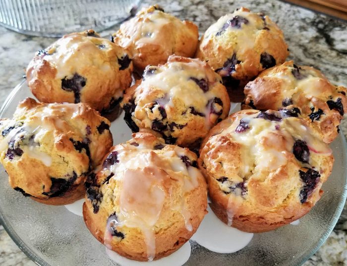 Worlds best lemon blueberry muffins