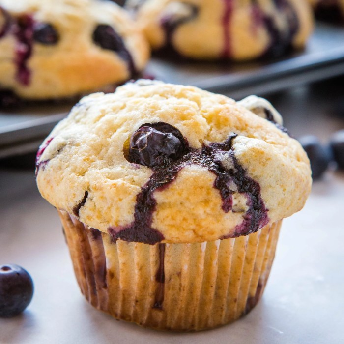 Worlds best lemon blueberry muffins