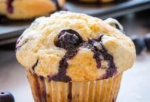 Worlds best lemon blueberry muffins