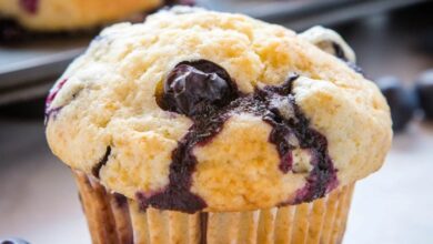 Worlds best lemon blueberry muffins