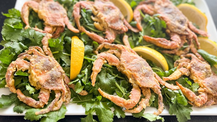 Fried soft shell crab