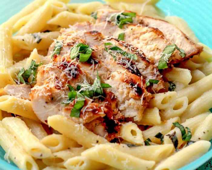 Lemon pasta with chicken