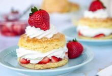 Super easy strawberry shortcake biscuits