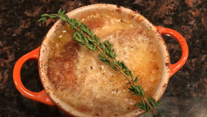 French onion soup with port wine