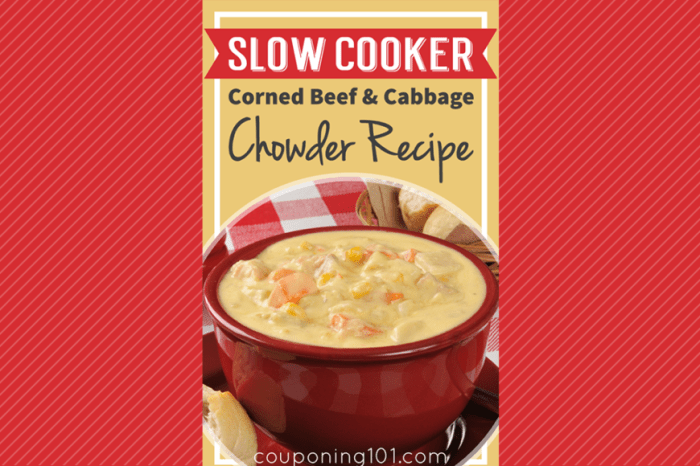 Corned chowder cabbage hearty thefoodieaffair leftovers paddy foodie momtrends