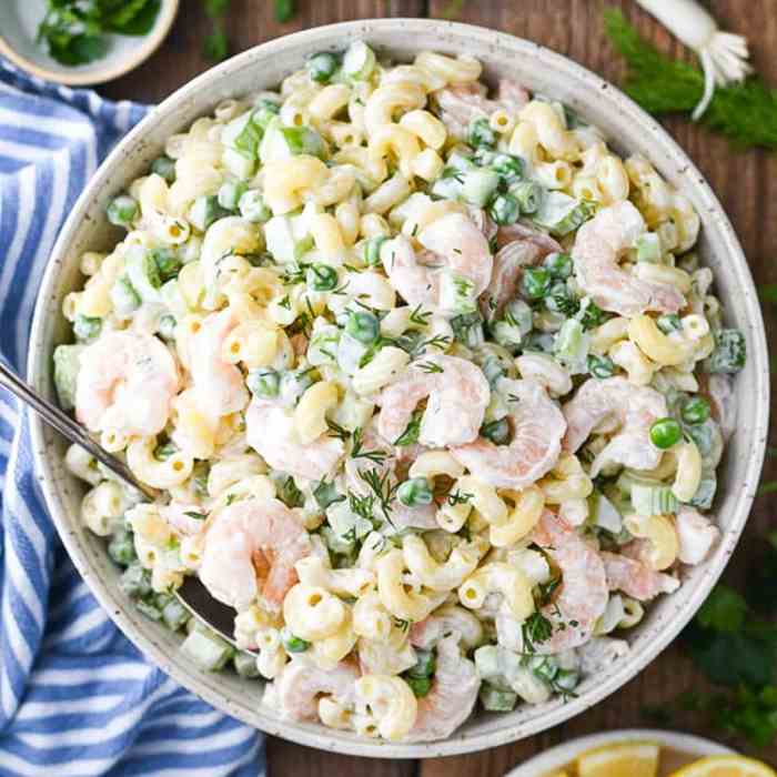 Grandmas macaroni shrimp salad