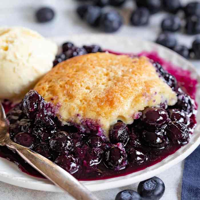 Rhubarb strawberry and blueberry cobblerette