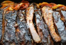 Dutch oven baby back ribs with sauerkraut