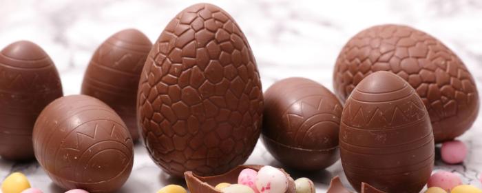 Chocolate covered easter eggs