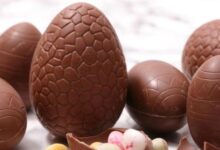 Chocolate covered easter eggs