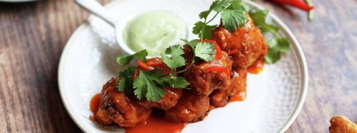 Air fryer vegan buffalo cauliflower