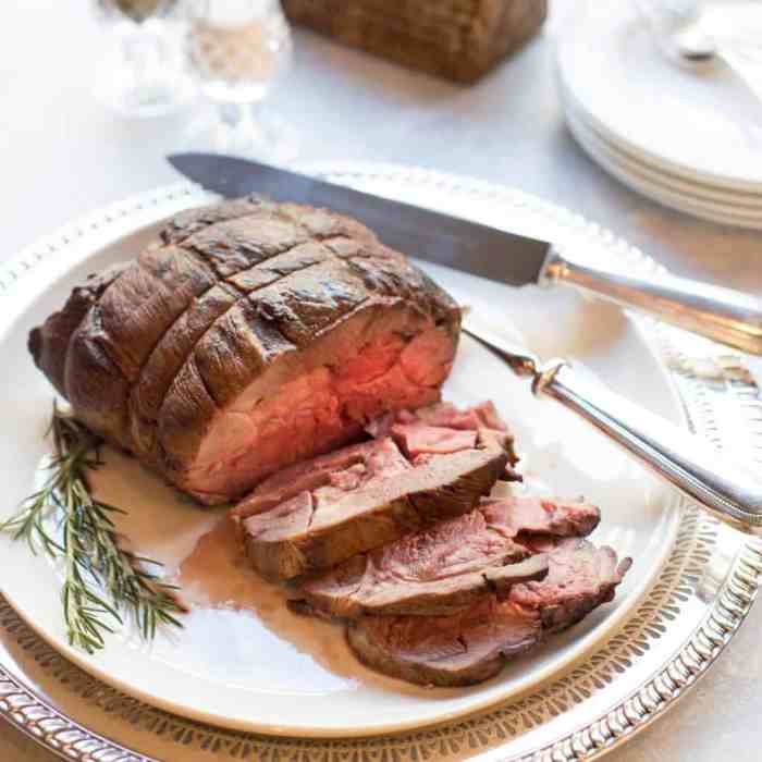 Oven roasted boneless leg of lamb