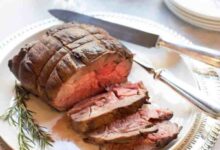 Oven roasted boneless leg of lamb