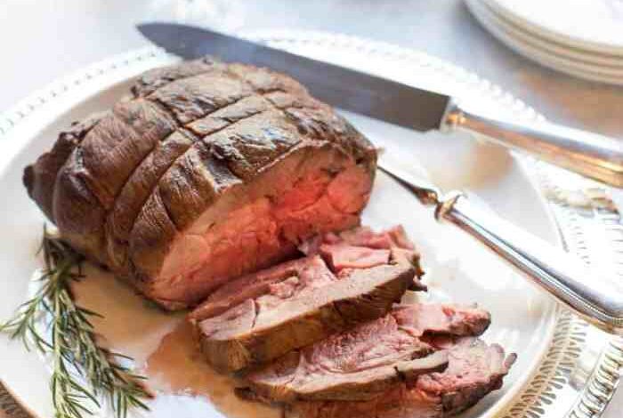 Oven roasted boneless leg of lamb