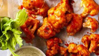 Cauliflower wings buffalo vegan recipe twospoons