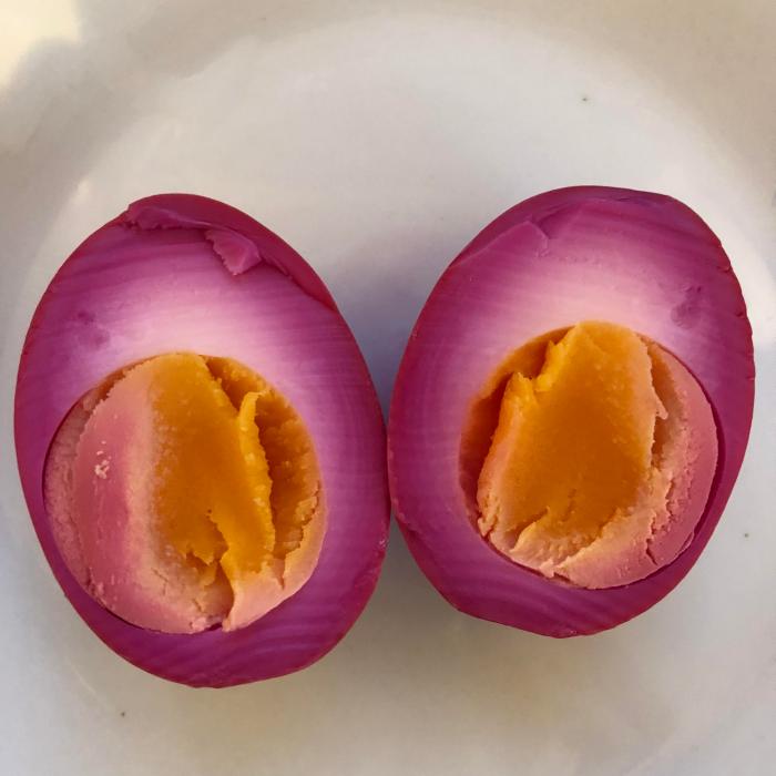 Pickled red beet eggs