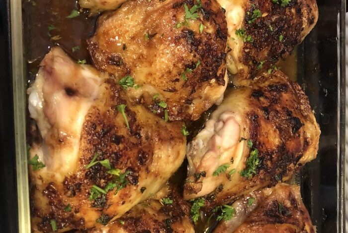 Easy garlic broiled chicken