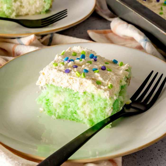 Key lime poke cake