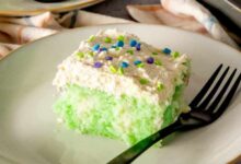 Key lime poke cake