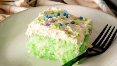 Key lime poke cake