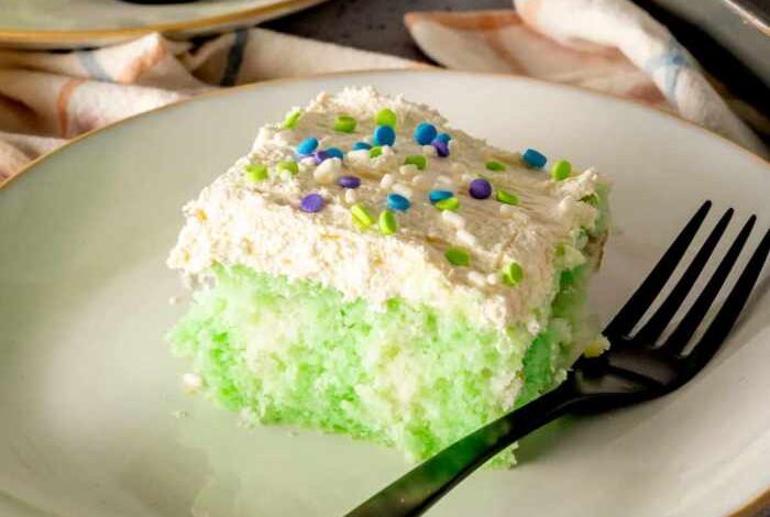 Key lime poke cake