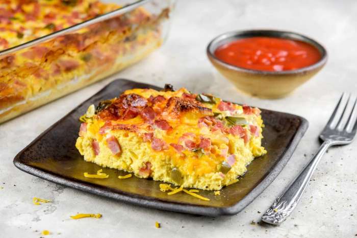 Ham and egg breakfast bake