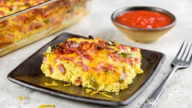 Ham and egg breakfast bake