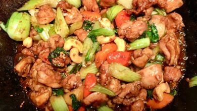 Chicken thigh meat stir fry