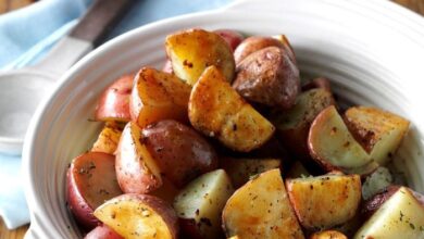 Roasted new red potatoes