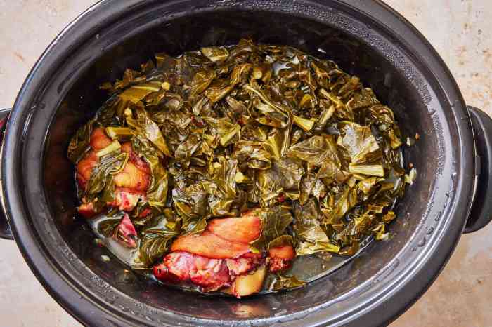 Slow cooker collard greens