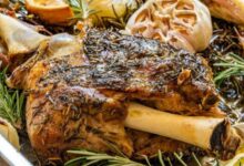 Slow cooker roasted leg of lamb