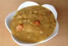 Wintertime french style split pea soup