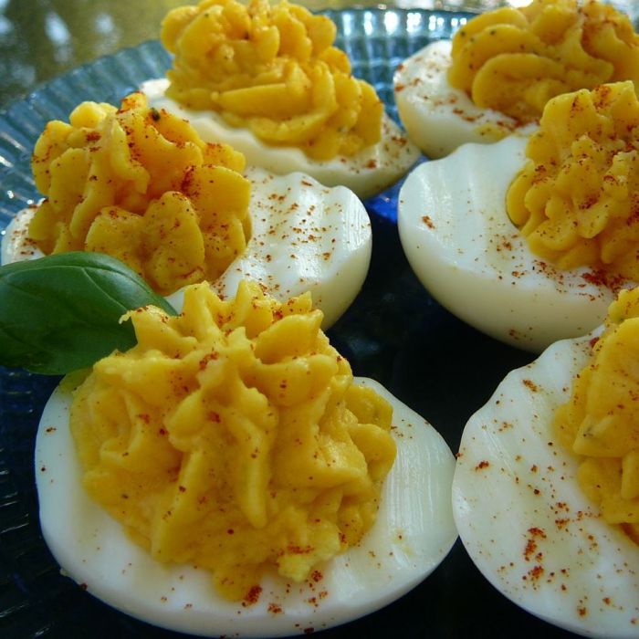 Potato salad deviled eggs