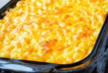 Baked homemade macaroni and cheese