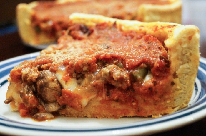 Chicago deep dish pizza