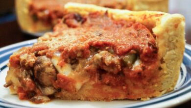 Chicago deep dish pizza