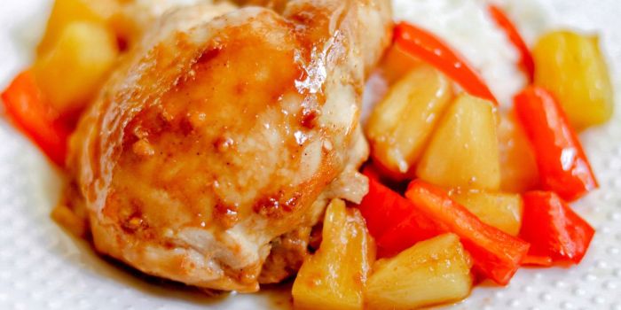 Slow cooker sweet and sour chicken thighs